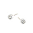 Sterling Silver Crystal Stud With Crystal Surround Earrings