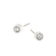 Sterling Silver Crystal Stud With Crystal Surround Earrings