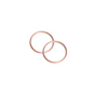Adnohr 886 Sleeper Rose Gold Plain Med 14mm