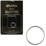 Studex Sterling Silver Medium Plain Sleeper Earrings 14mm