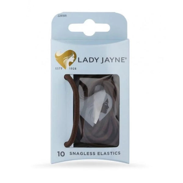 Lady Jayne Brown Snagless Thick Elastics 10 Pack