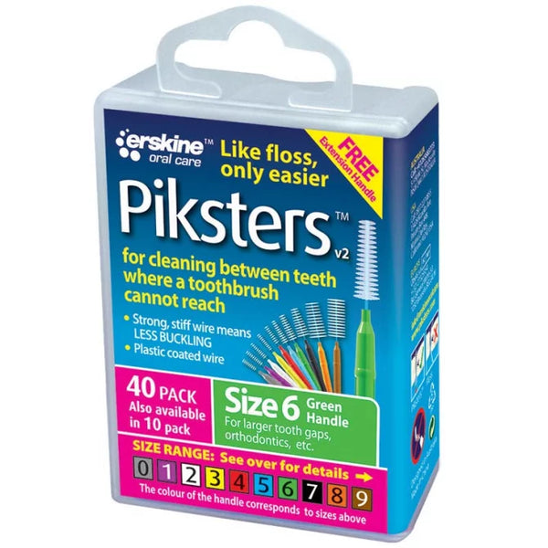 Piksters Interdental Brush Size 6 - 40 Pack