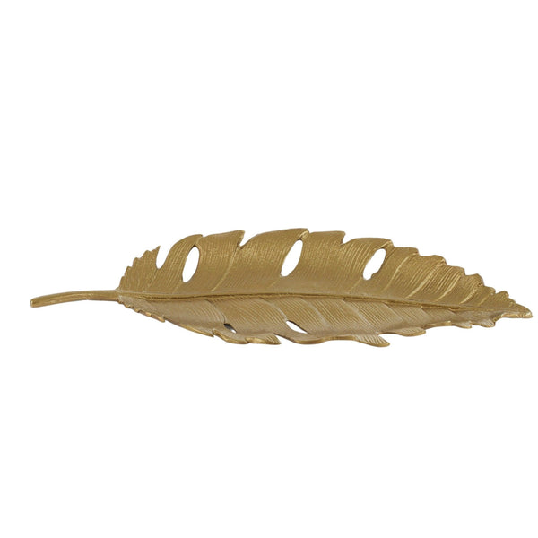 Amazon Metal Leaf Plate Gold 13x40cm