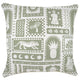 Escape to Paradise Cushion Cover With Piping Naxos Sage 60CM X 60CM