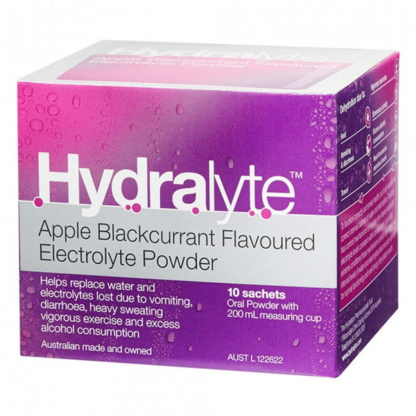 Hydralyte Powder Apple Blackcurrant 10 X 4.9g Sachets