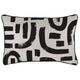Escape to Paradise Cushion Cove With Black Piping Abstract Black 35CM X 50CM