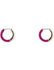 Witchery Enamel Crystal Huggie Hoop Earrings in Gold