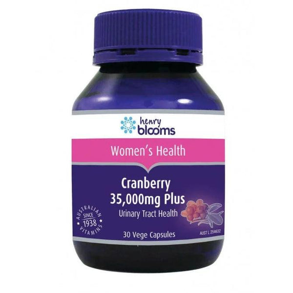 Henry Blooms Cranberry 35000mg Plus 30 Vegetarian Capsules