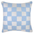 Escape to Paradise Cushion Cover With Piping Check Blue White 45CM X 45CM
