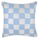 Escape to Paradise Cushion Cover With Piping Check Blue White 45CM X 45CM