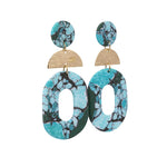 Kiki Turquoise Marble Stud Earrings