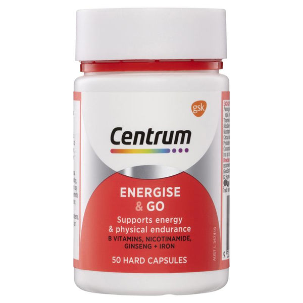 Centrum Energise & Go 50 Capsules