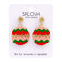 Splosh Christmas Ornament Drop Earrings Stainless Steel Fashion Jewellery 6Cm