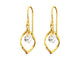 Ross Tear Cubic Zirconia Drop Earrings Gold FE4249G