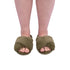 Splosh Snuggups Women'S Slippers Cross Open Toe Olive Medium