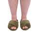 Splosh Snuggups Women'S Slippers Cross Open Toe Olive Medium