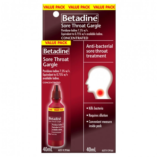 Betadine Concentrated Sore Throat Gargle 40ml