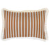 Escape to Paradise Cushion Cover Coastal Fringe Candy Stripe Rust 35CM x 50CM
