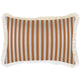 Escape to Paradise Cushion Cover Coastal Fringe Candy Stripe Rust 35CM x 50CM