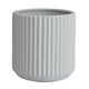 Escape to Paradise Ribbed Ceramic Vase Grey L