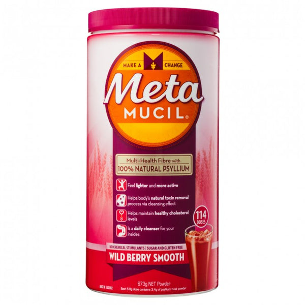 METAMUCIL FIBRE POWDER WILD BERRY SMOOTH 673G