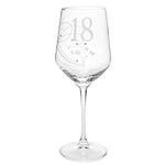 Rush 18th Birthday Wine Glass with Butterfly and Crystal Design