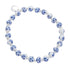Equilibrium Ceramic Floral Silver Plated Bracelet Vintage
