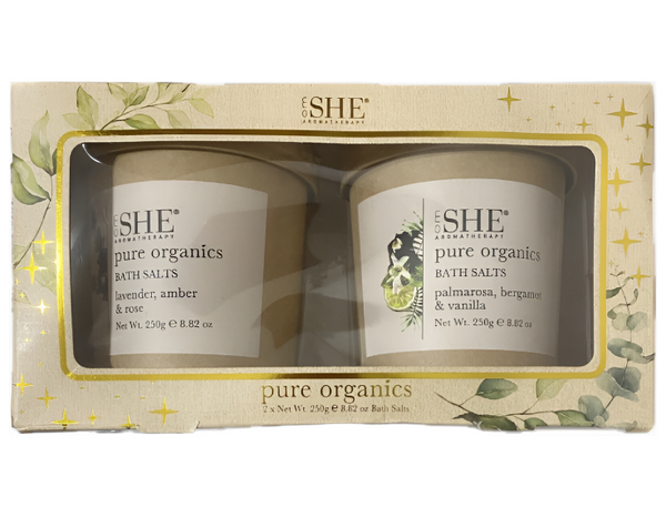 She Aromatherapy Pure Organics Bath Salts Set 2