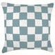 Escape to Paradise Cushion Cover With Piping Check Blue 60CM x 60CM