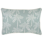 Escape to Paradise Cushion Cover With Piping Cabana Palms Seafoam 35CM X 50CM