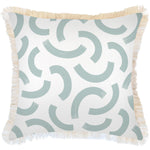 Escape to Paradise Cushion Cover Coastal Fringe Muse Seafoam 60CM X 60CM