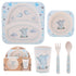 Baby Boy Elephant 5 Piece Dining Set - Blue