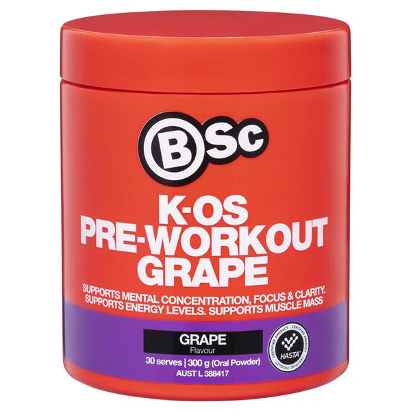 BSc K-OS Pre-Workout Grape 300g