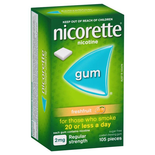 Nicorette Nicotine Gum Fresh Fruit 2mg 105 Pieces