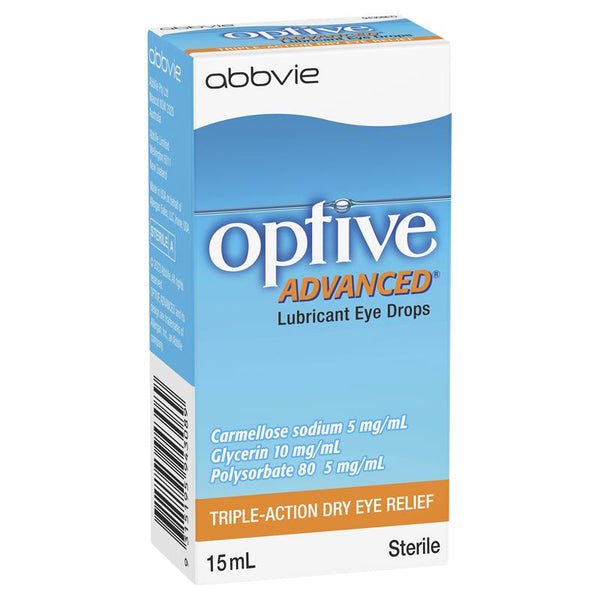 Optive Advanced Lubricant Eye Drops 15ml