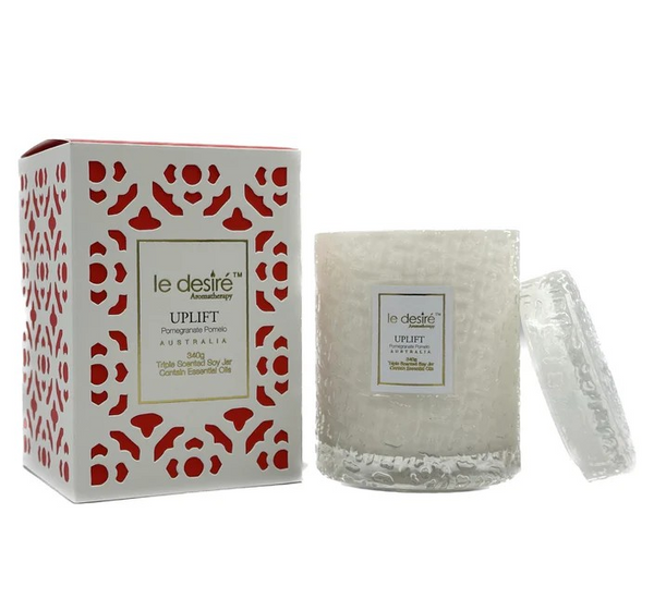 Le Desire Aromatherapy Soy Candle - Pomegranate Pomelo (Uplift)