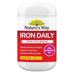 Nature's Way Iron Daily Supplement for Healthy Iron Levels and Energy Production 120 Tablets