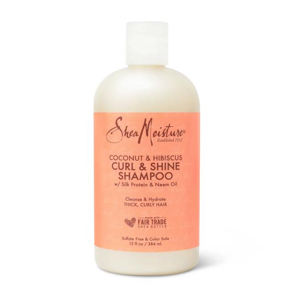 Shea Moisture Coconut & Hibiscus Curl & Shine Hair Shampoo 384mL