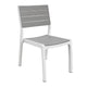 Keter Contemporary Resin Harmony Armchair Extendable Chair White Grey