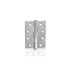 Trio Door Butt Hinge Fixed Pin Polished Stainless Steel 100 x 75 x 2.5mm