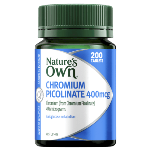 Natures Own Chromium Picolinate 400mcg 200 Tablets