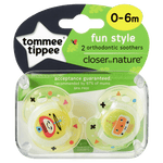 Closer to Nature Soother Fun Style 2pk 0-6m
