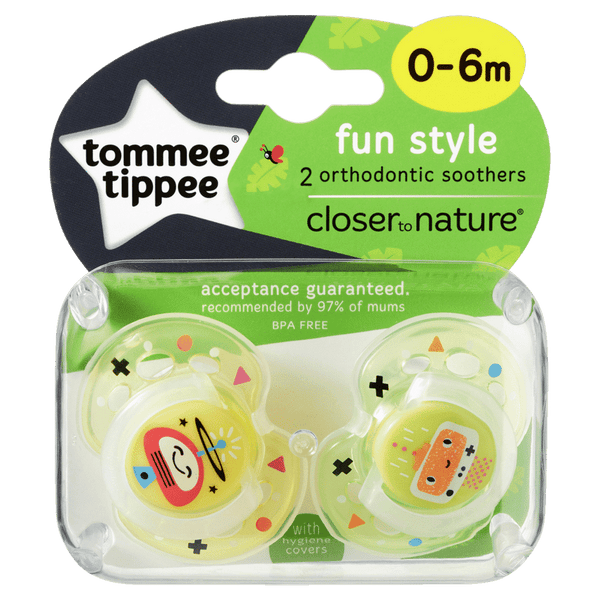 Closer to Nature Soother Fun Style 2pk 0-6m