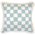 Escape to Paradise Cushion Cover Coastal Fringe Check Seafoam 60CM x 60CM
