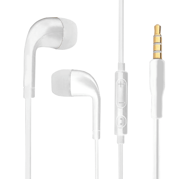 Igear Earphone With Mic/vol Ctl Euro Style White