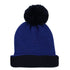 Foote Street Two Tone Beanie with Pom Pom for Children Blue S/M