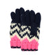 Foote Street Chevron Gloves in Pink and Navy for Children Size Small Medium