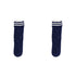 Wicked Sista Chenille Braid Slipper Socks with Stripe Navy 2 Pack One Size