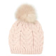 Wicked Sista Foote Street Cable Knit Beanie With Pom Pom English Rose