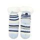 Wicked Sista Toddler Slipper Socks Blue and White Stripe